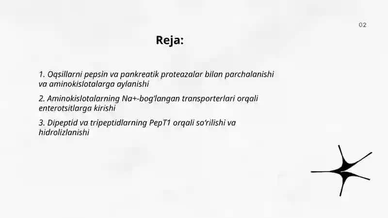 Oziq moddalarning qqonga soʻrilish mexanizimlari 2