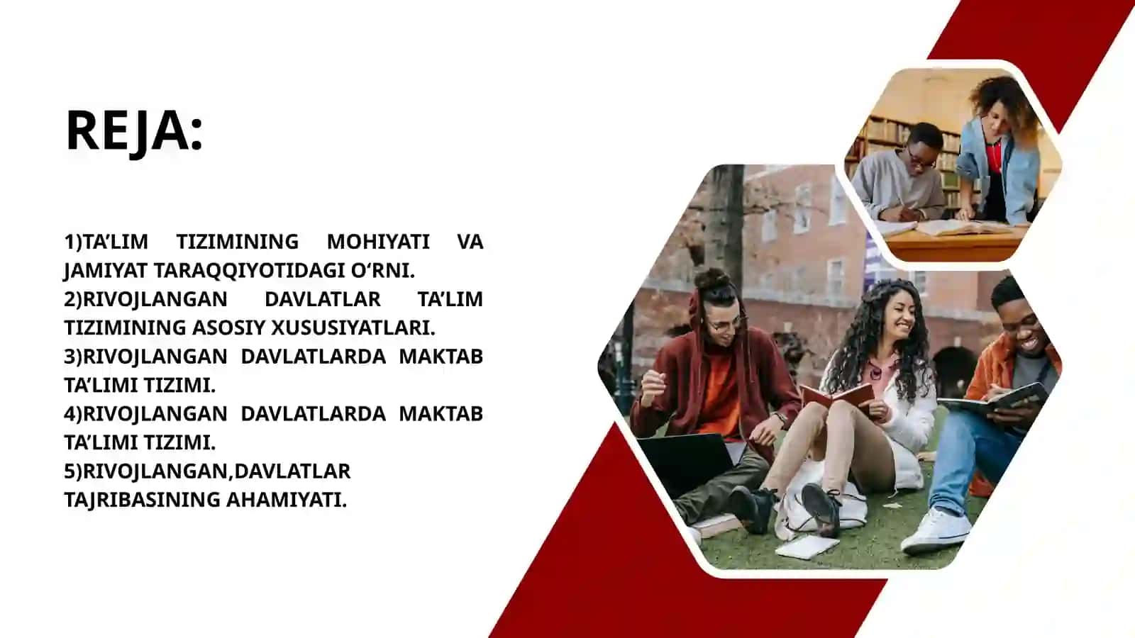 Jahonning rivojlangan davlatlarida ta'lim tizimi. 2