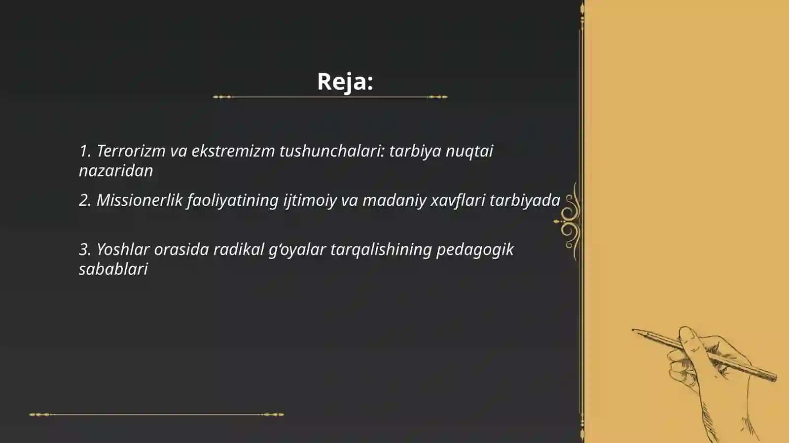 Buzgʻunchi gʻoyalar: terrorizm ekstremizm va missionerlik 2