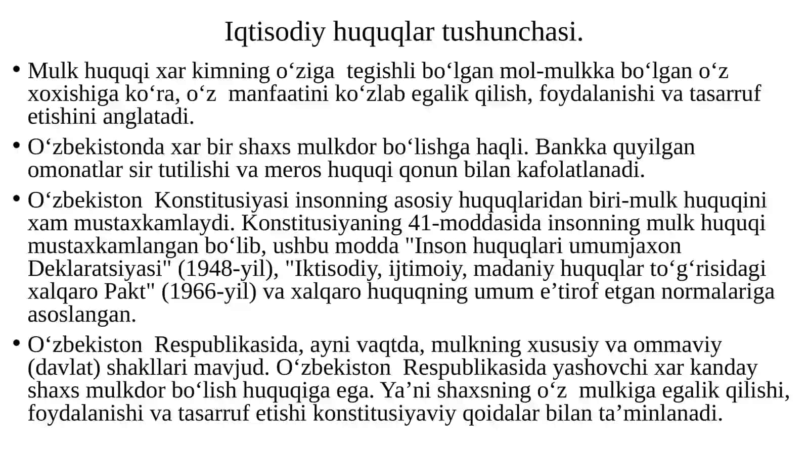 O‘ZBEKISTON RESPUBLIKASI FUQAROLARINING IJTIMOIY HUQUQLARI 2