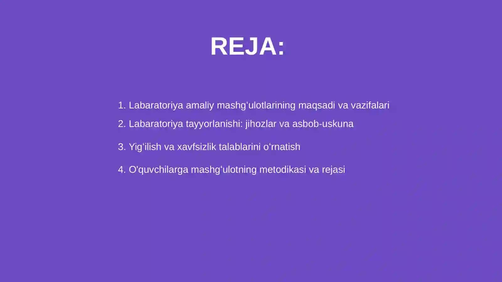 Labaratoriya amaliy mashgʻulotlarini tashkil etish va oʻtkazish metodikasi 2