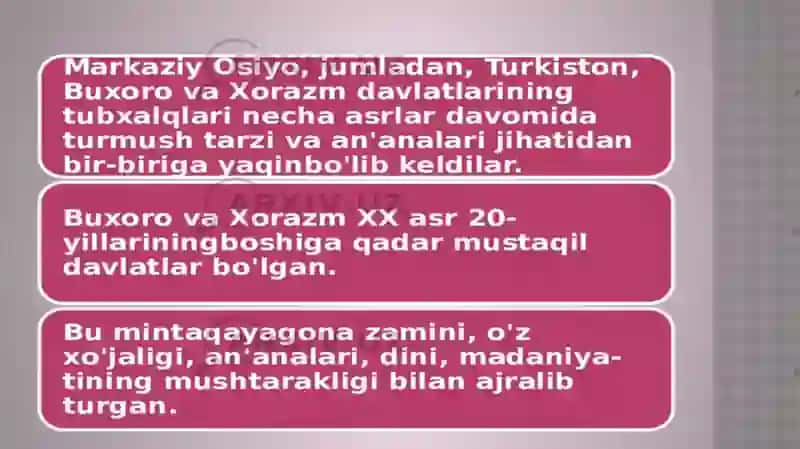 O'rta Osiyoda milliy-hududiy chegaralanish 2