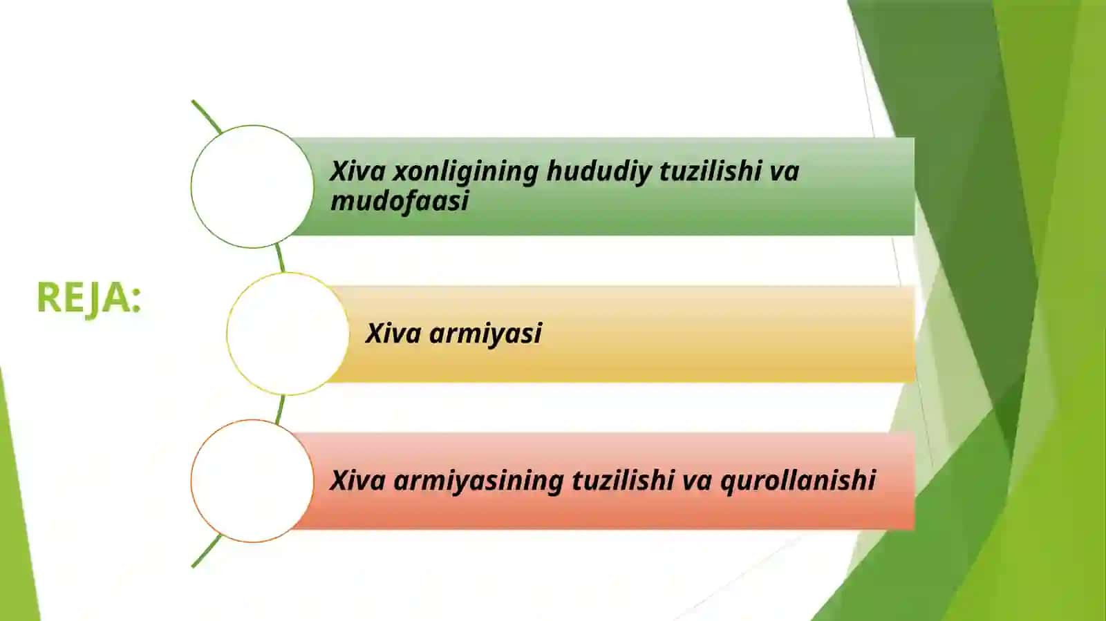 XIVA XONLIGIDA QO'SHIN TUZILISHI, MUDOFAA VA HUJUM QUROLLARI 2