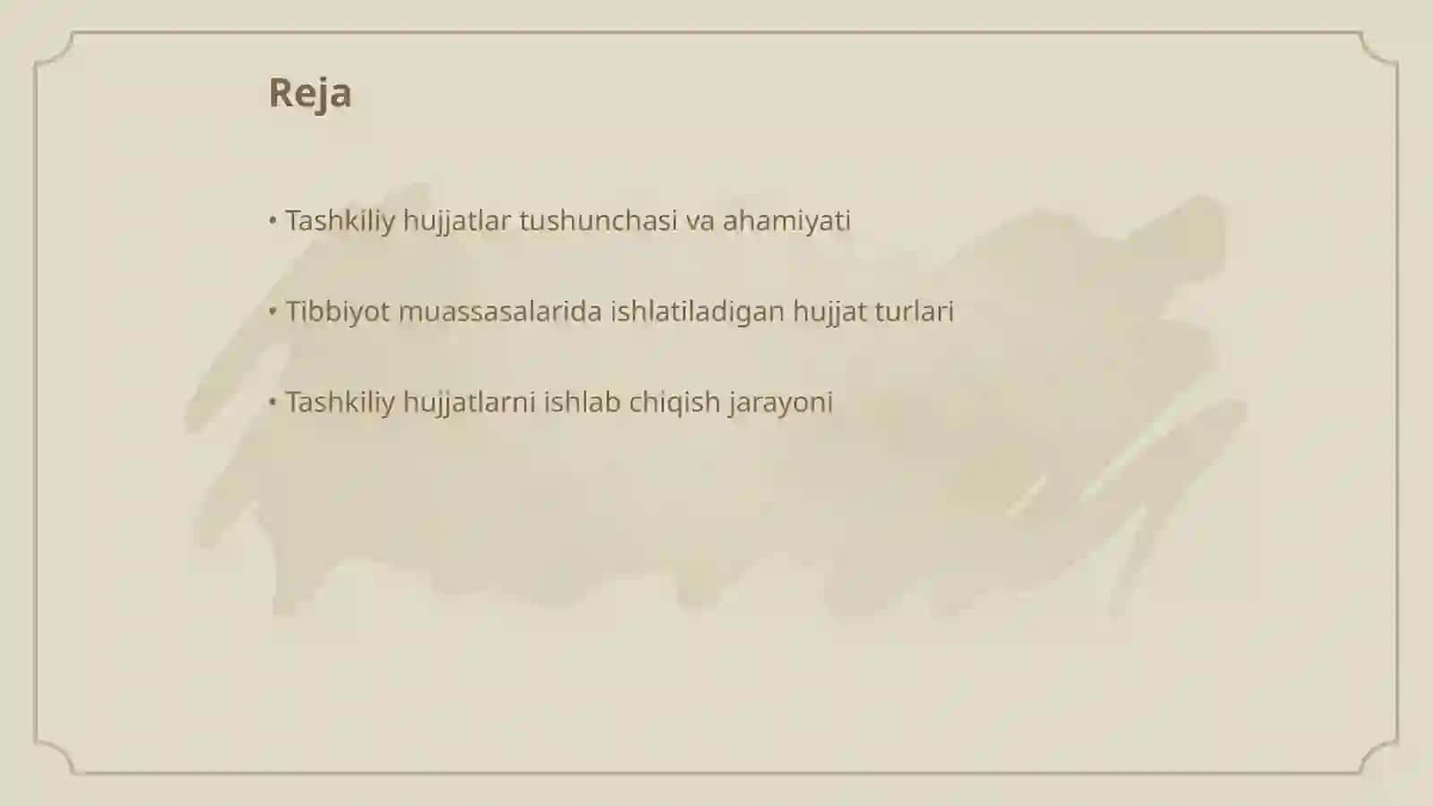 Tibbiyot muassasalarida tashkiliy hujjatlar va ularning turlari 2