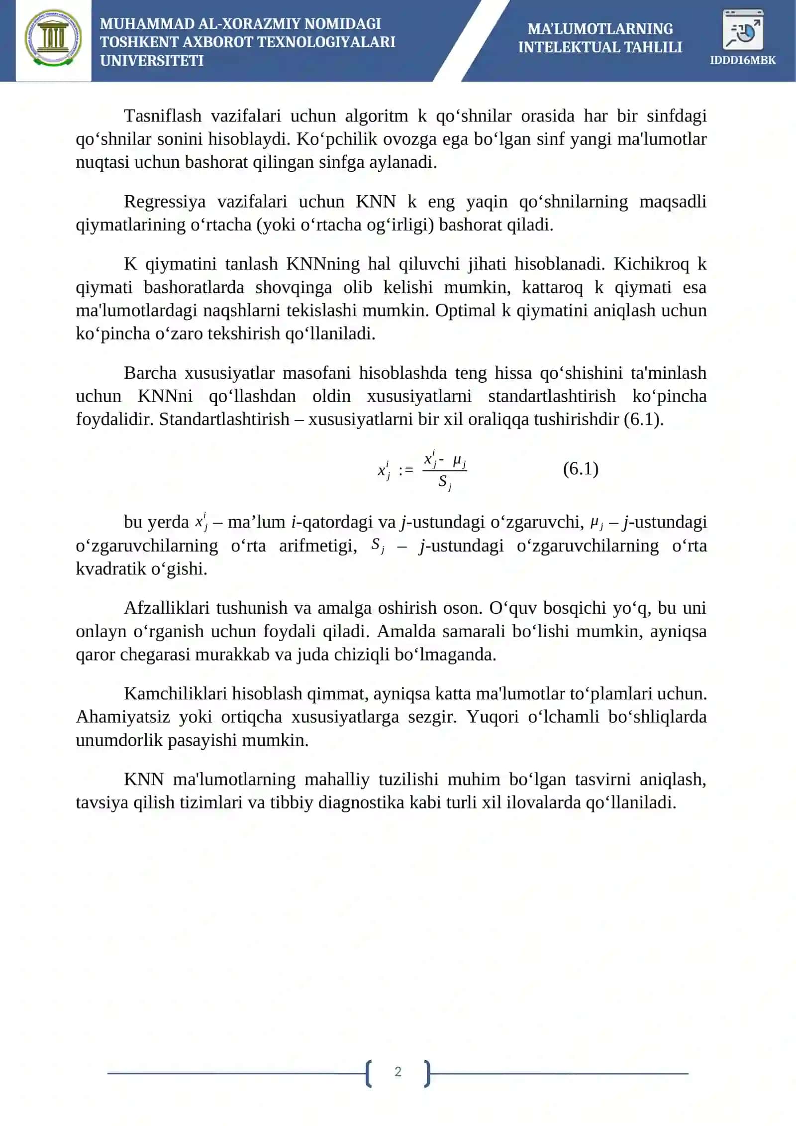 MA’LUMOTLARNING INTELEKTUAL TAHLILI 2
