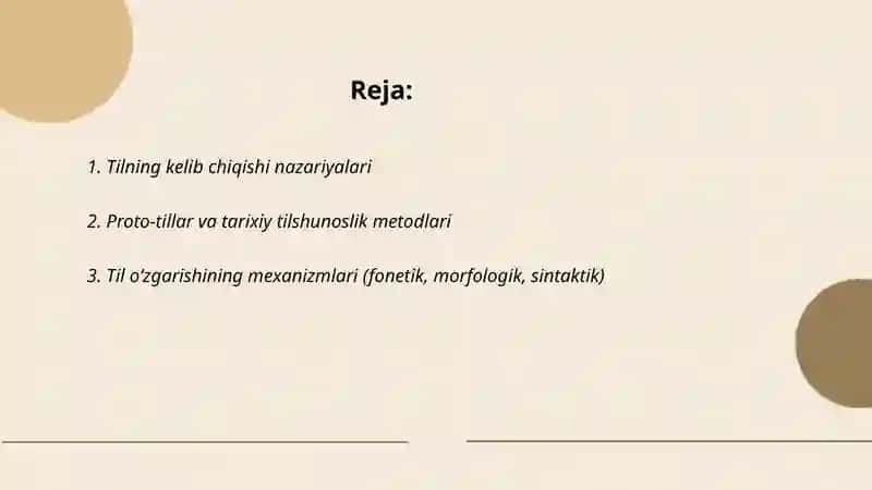 Tillarning shakllanishi va rivojlanishi 2