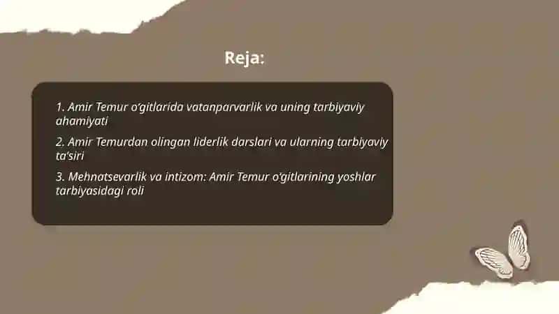 Amir Temur o‘gitlarining tarbiyaviy ahamiyati 2
