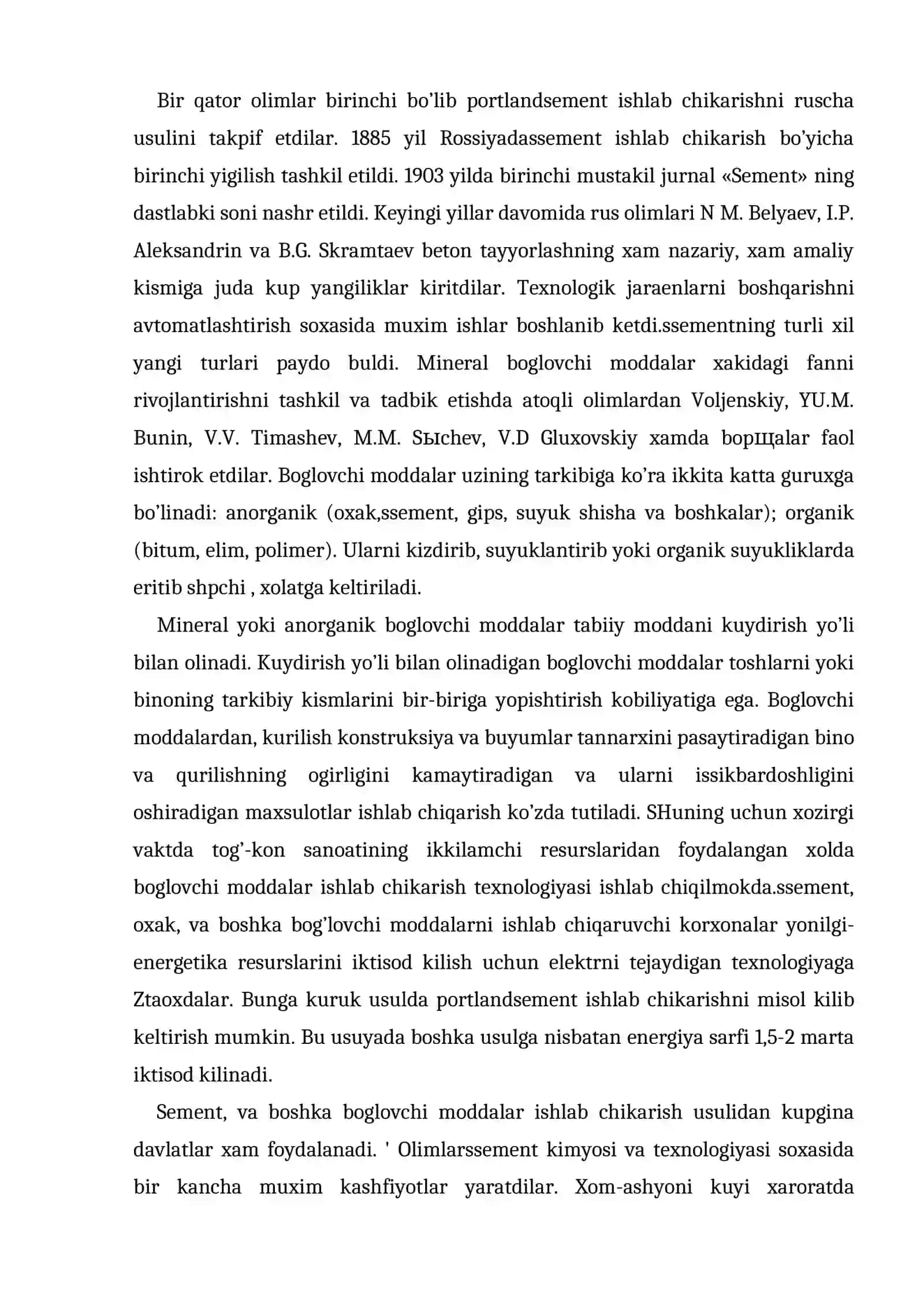 Angidrit giltuproqli  sement ishlab chiqarish 2