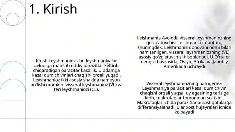 Leyshmaniyalar Avlodi.Teri Va Visseral Leyshmaniozning QoʻZgʻAtuvchisi 2