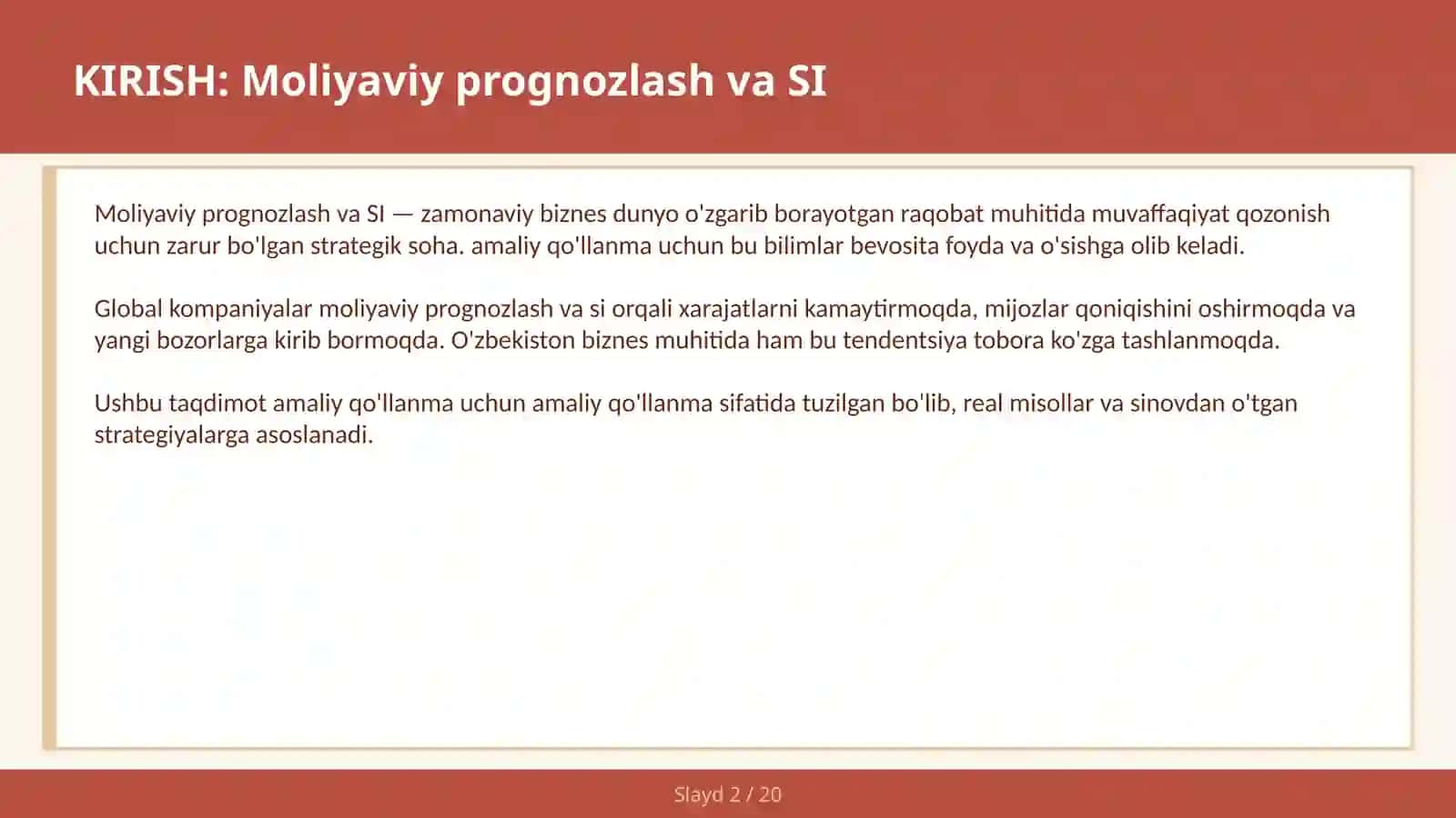 Algoritmik savdo va xavf tahlili 2
