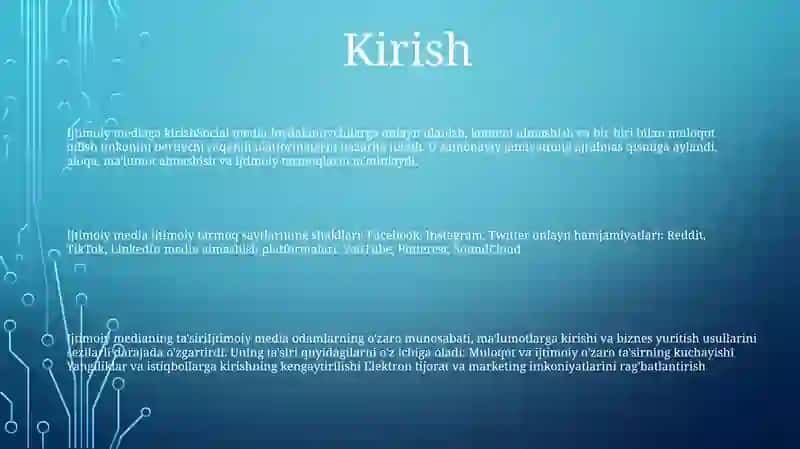 Ijtimoiy Mediaga kirish 2