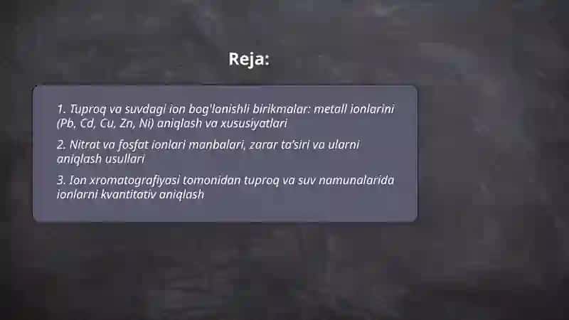 Ion Bog'lanishli Birikmalar 2