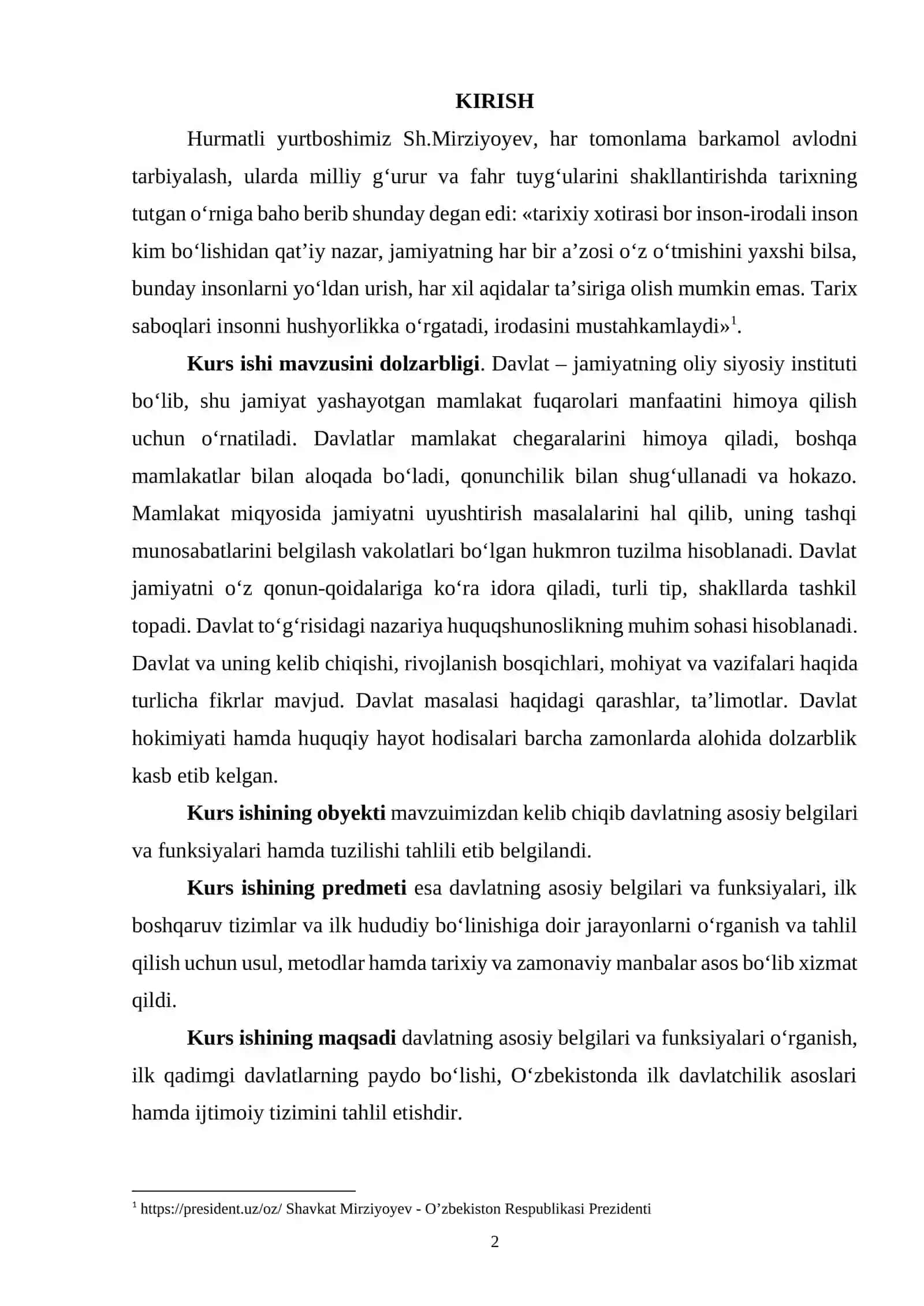 Davlatning asosiy belgilari va funktsiyalari 2