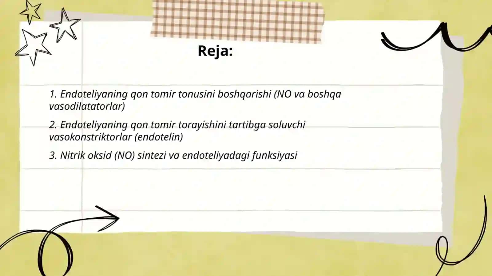 Qon tomir endoteliyasining funktsiyalari 2