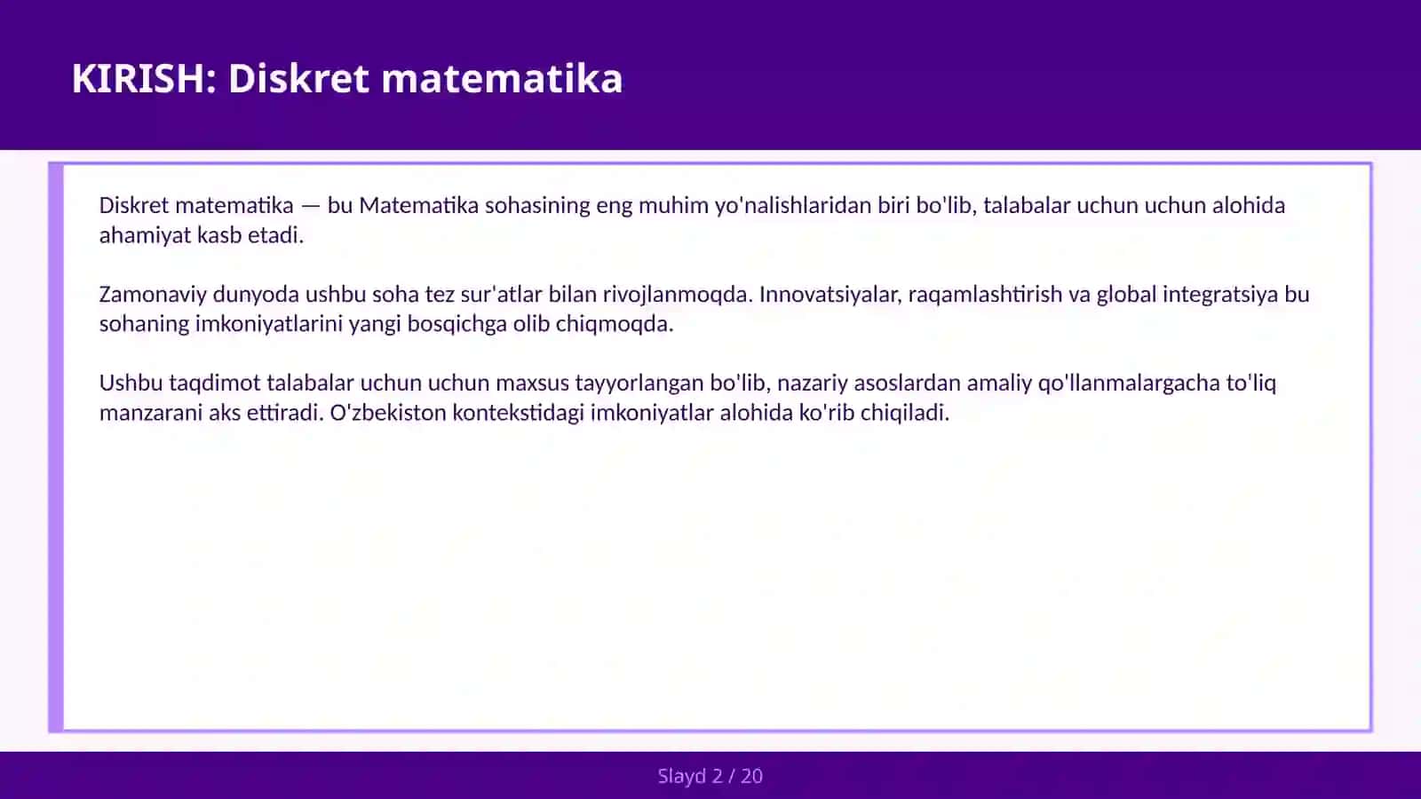 DISKRET MATEMATIKA 2