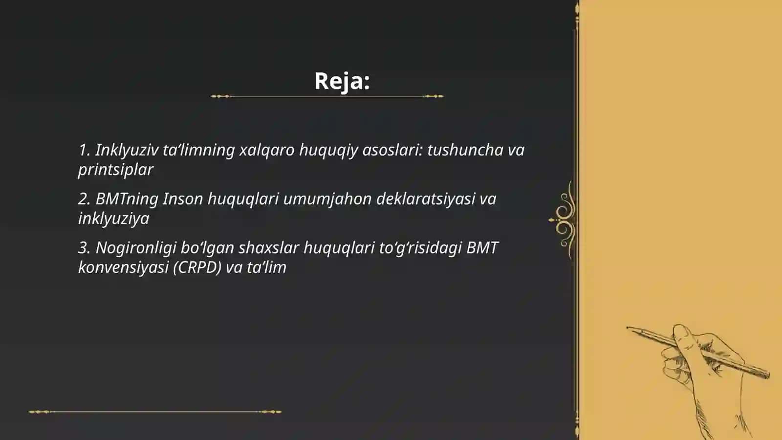 Inklyuziv ta’limning xalqaro huquqiy asoslari 2