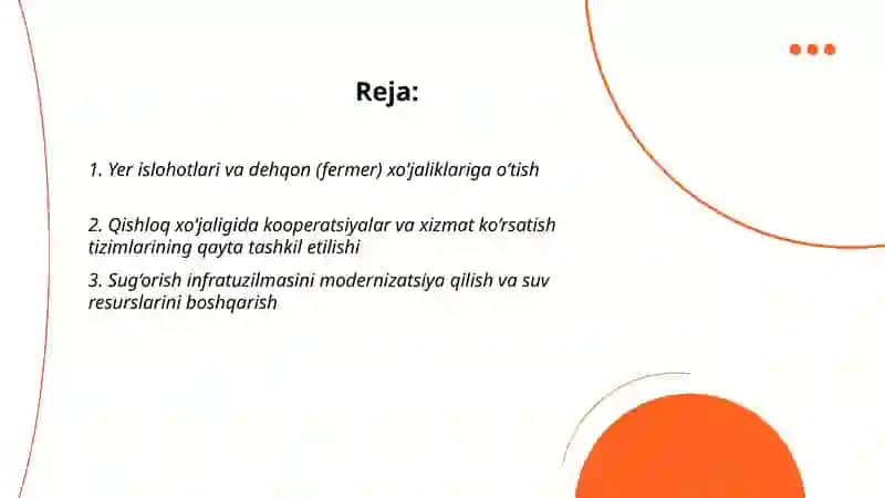 Mustaqillik yillarida qishloq xo‘jaligi va sanoat sohasidagi o‘zgarishlar. Azamov Doston 2