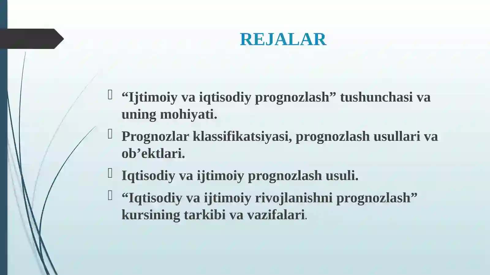 MAKROIQTISODIY PROGNOZLASHNING MOHIYATI, PREDMETI VA OBYEKTI 2