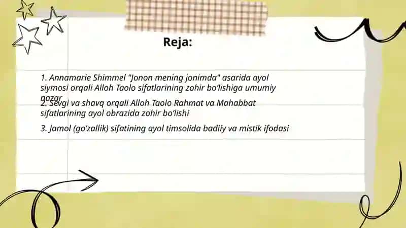 Annamarie Shimmel Jonon mening jonimda asarida 2