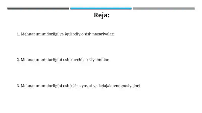 Mehnat unumdorligi-iqtisodiyoʻ 2