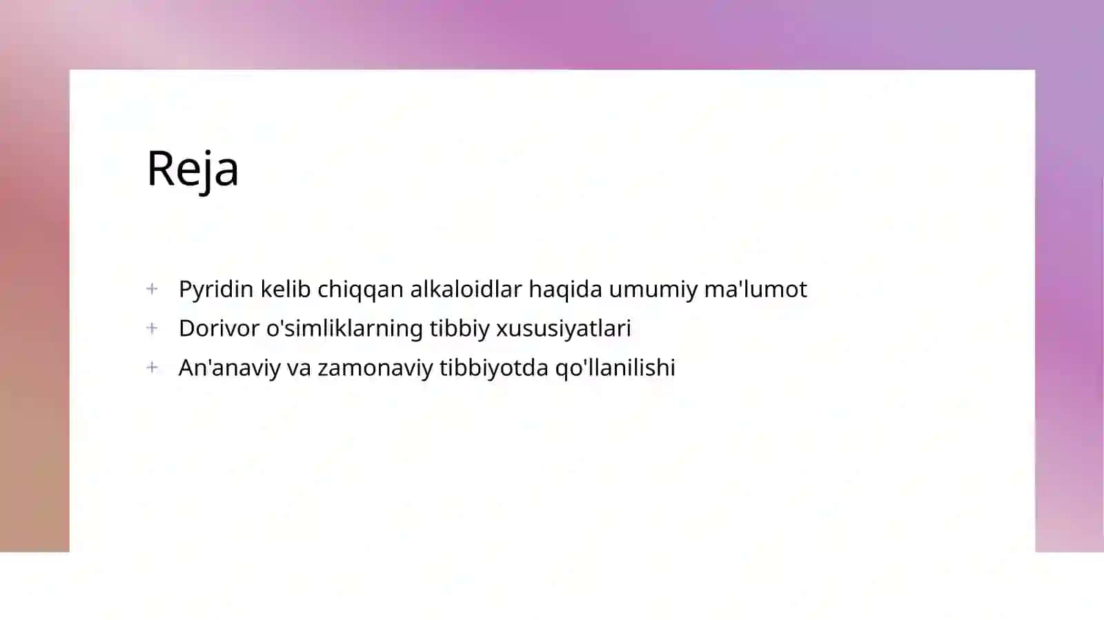 Tarkibida pridin unumiga kiruvchi alkaloidlar bòlgan dorivor òsimliklar 2