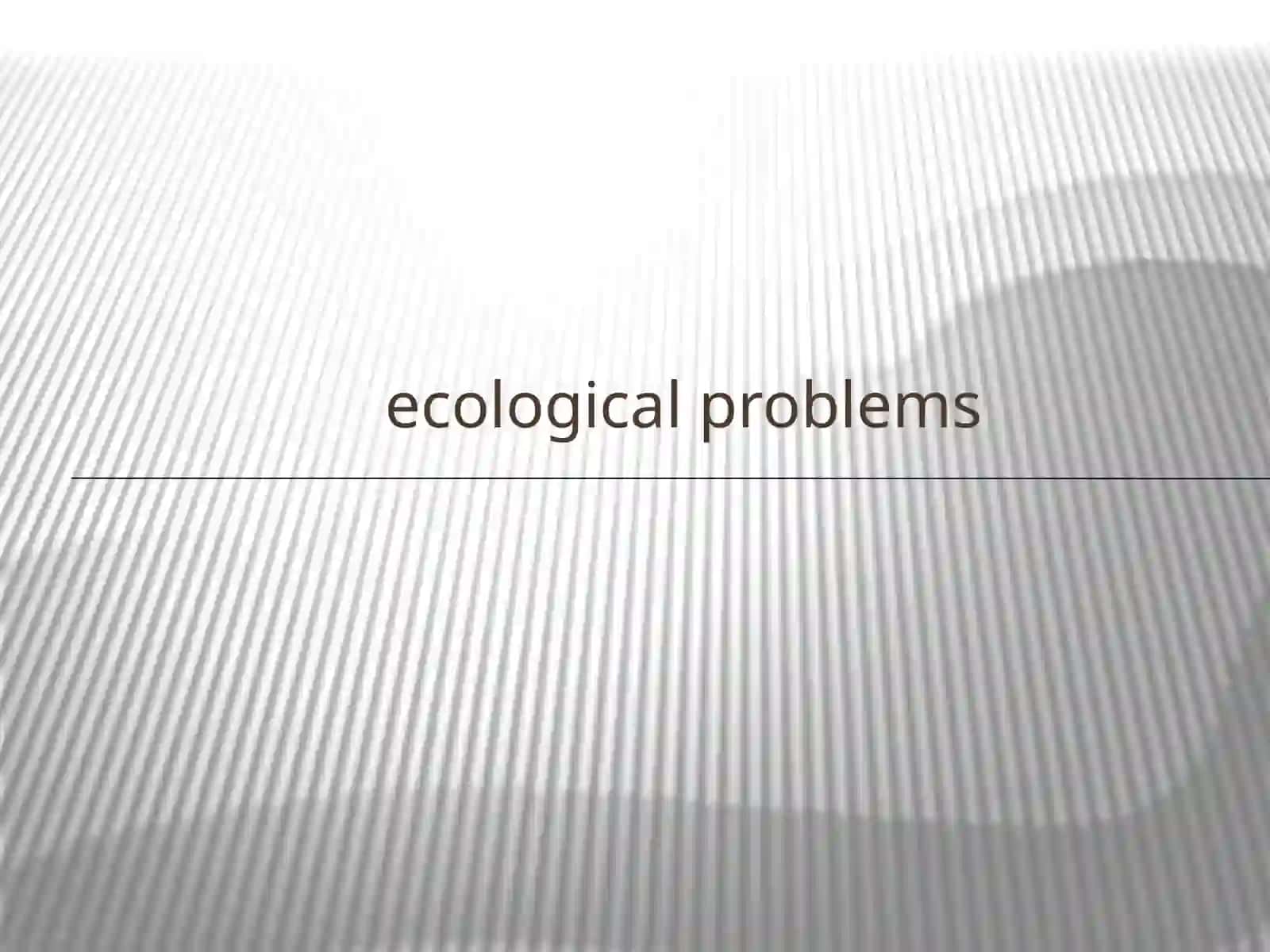 English Ecological Problems 2