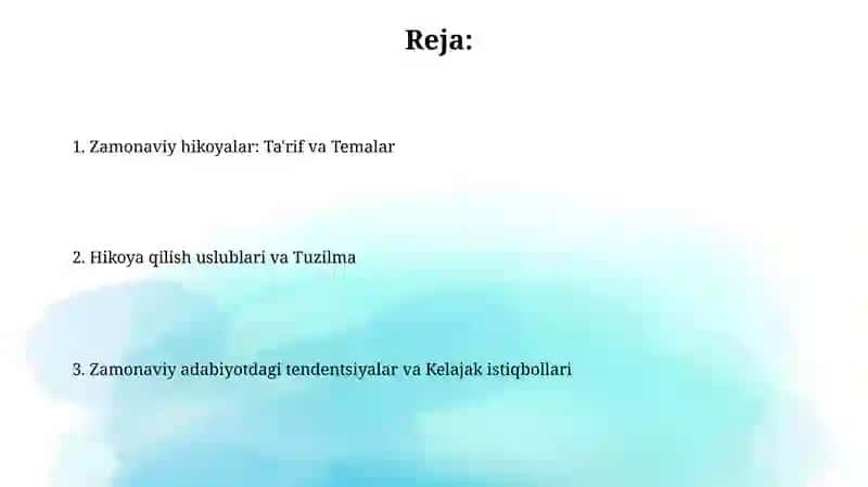 Zamonaviy hikoyalar 2