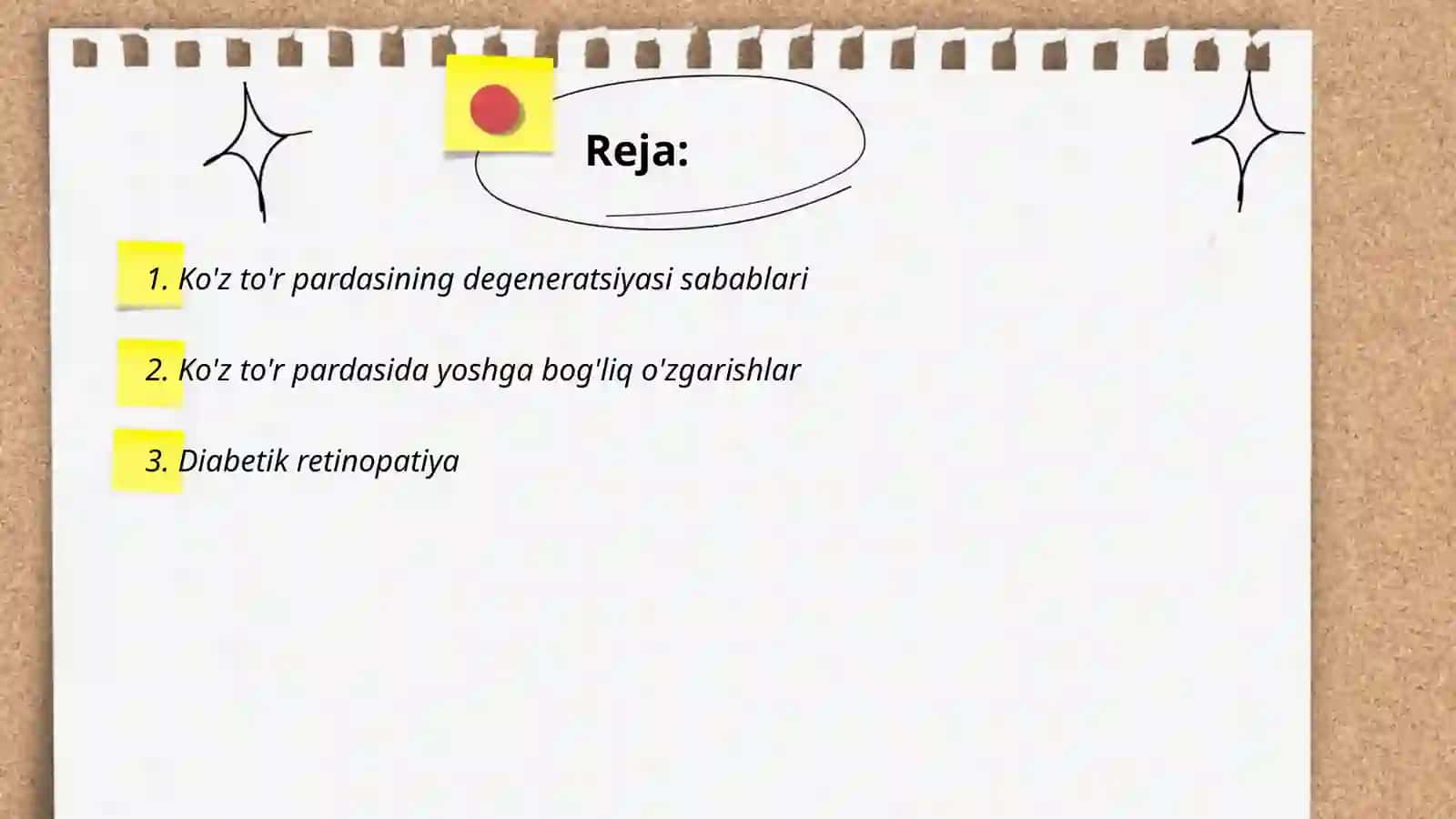 Ko'z to'r pardasining degenerativ kasalliklari 2
