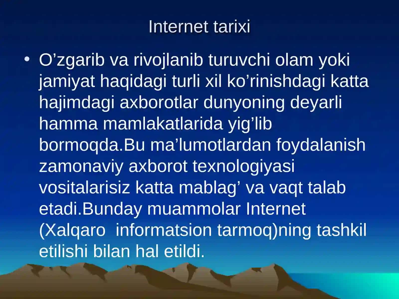 10-dars Axborotli olam muammolari va internet 2
