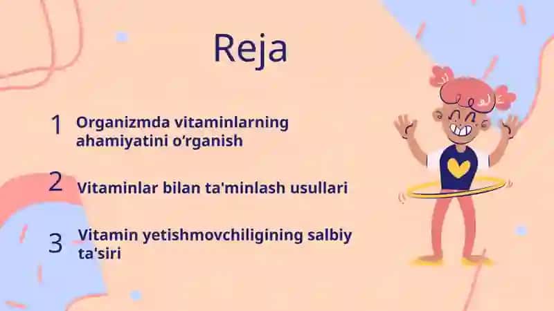 Organizmning Vitaminlar Bilan Ta’minlanganligini O‘rganish va Baholash 2