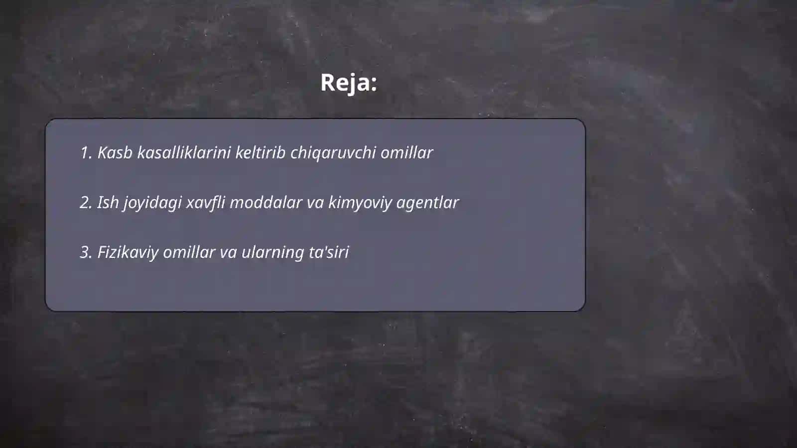 Kasb kasaliklarini kelib chiqishi sabablari va ularning profilaktikasi 2