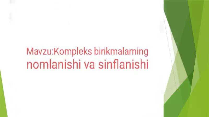 Kompleks birikmalar kimyosi 2