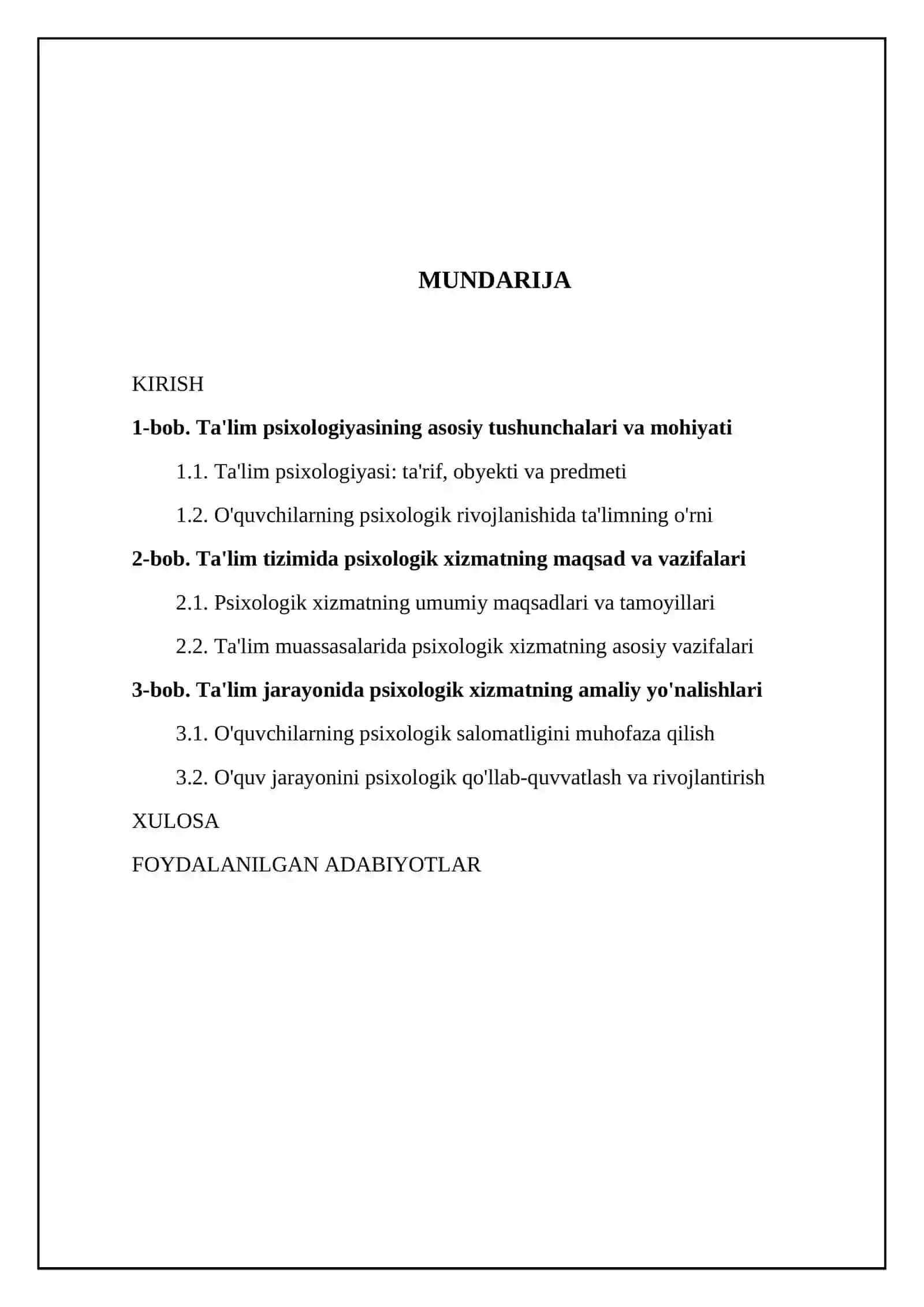 Ta'lim psixologiyasining asosiy tushunchalari va mohiyati 2