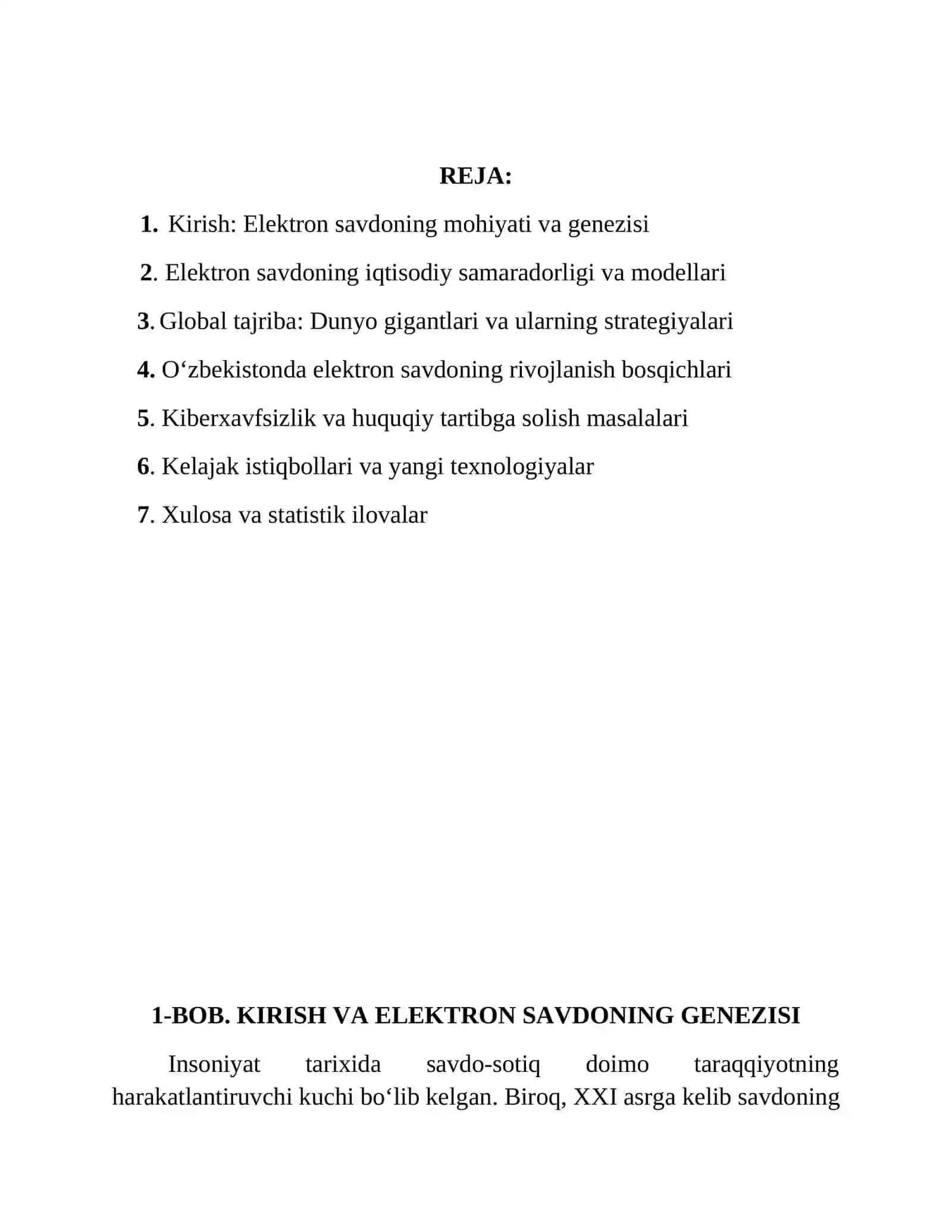 Elektron savdo: Raqamli iqtisodiyotning yangi davri 2