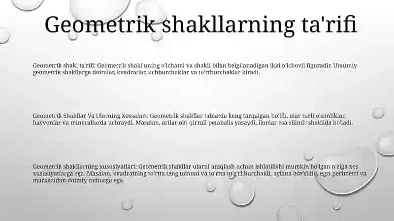 Geometrik Shakllar Va Ularning Xossalari 2
