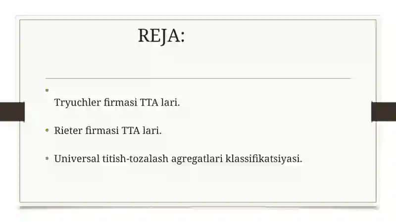 Truetzschler, Rieter, Marsoli firmalari piltalash mashinalari qiyosiy tahlili 2