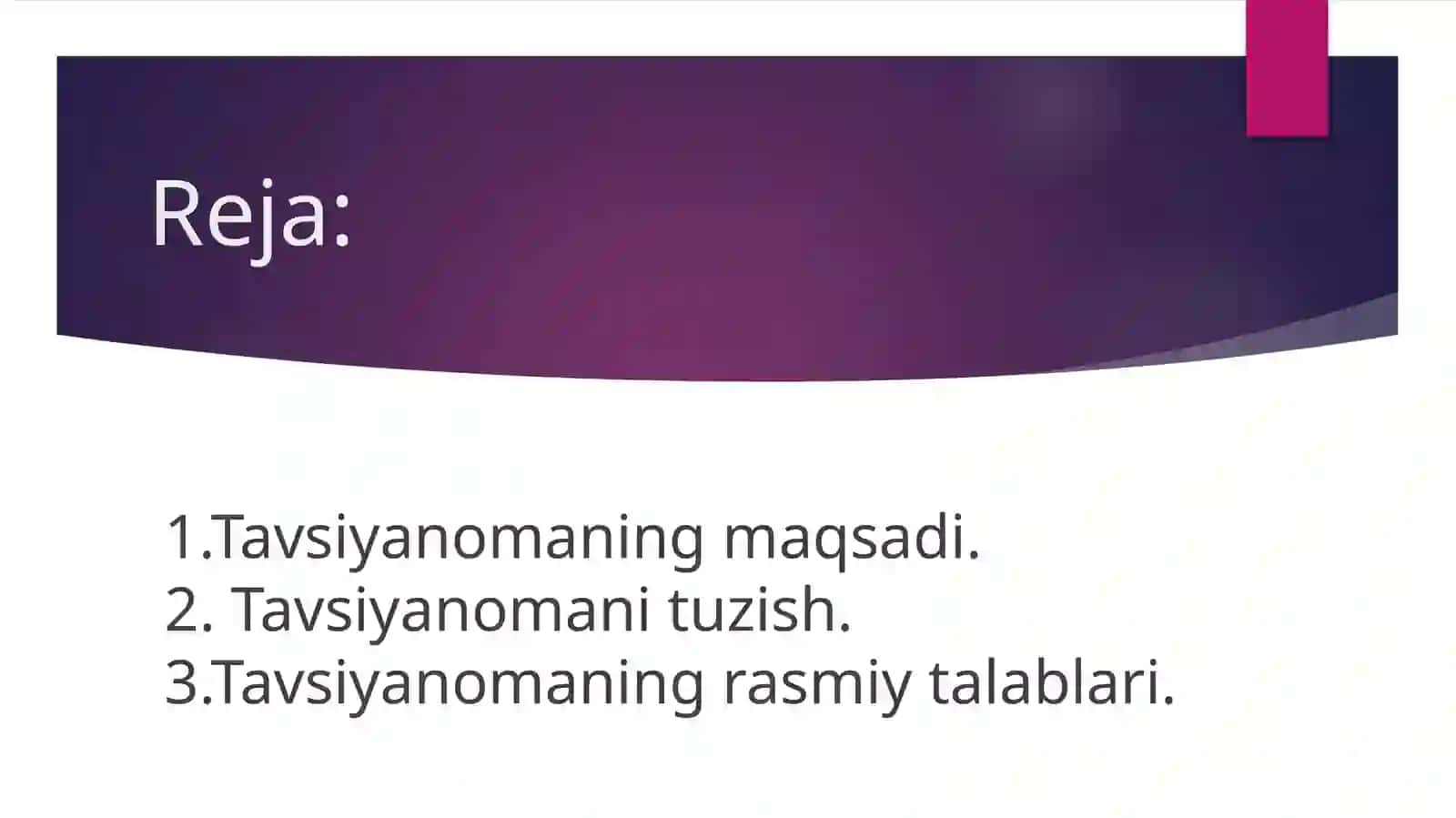 Tavsiyanoma yozish tartibi 2