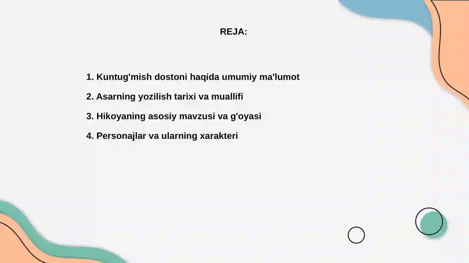 Kuntug'mish dostoni tahlili 2
