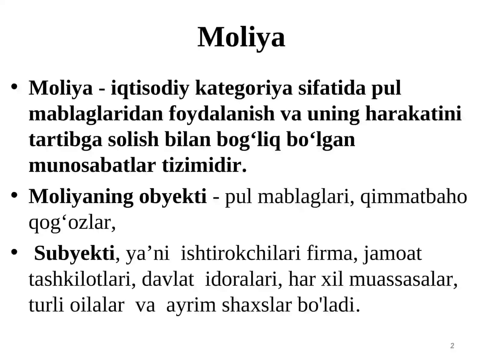 Davlat budjeti, soliqlar va davlat qarzi 2