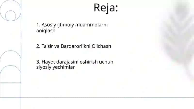 Hayot darajasini o'lchash 2