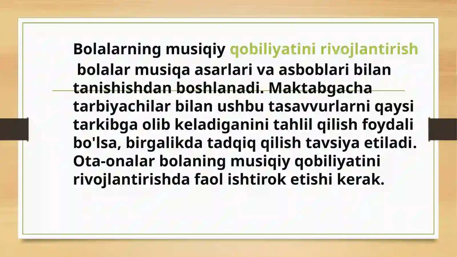 Bolalarning musiqiy qobiliyatini rivojlantirish 2