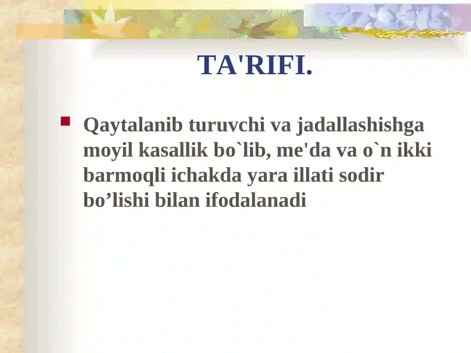 ME’DA VAO‘N IKKIBARMOQLIICHAK YARAKASALLIGI 2