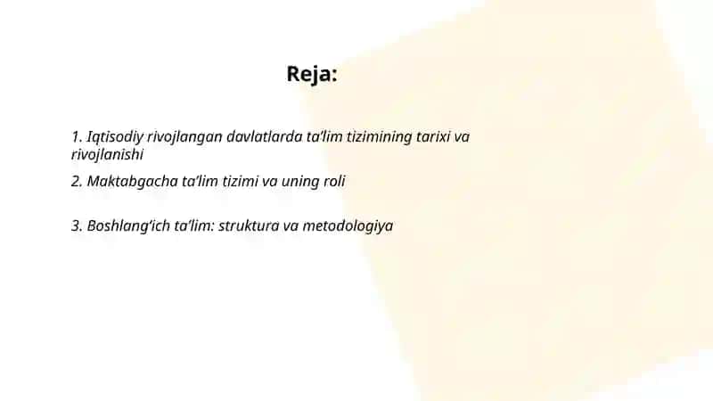 Iqtisodiy rivojlangan davlatlarda taʼlim tizimi 2