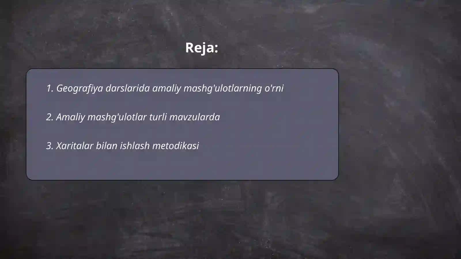 Geografiya darslarida amaliy mashgʻulotlardan foydalanish metodikasi 2