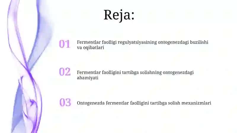 Ontogenezda fermentlar faolligini boshqarishni ahamiyati 2