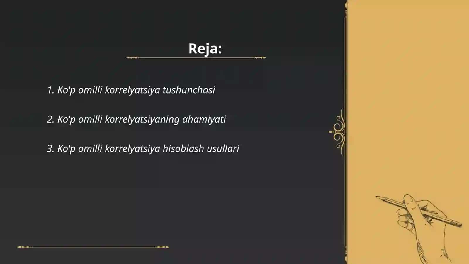 Ko'p omilli korrelyatsiya va determinatsiya koeffitsientlari 2