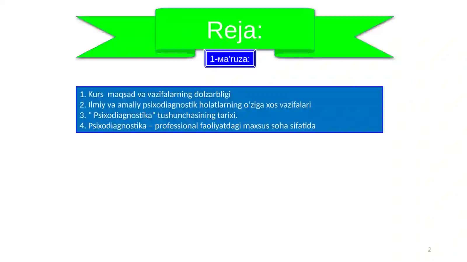Psixodiagnostika fani maqsad va vazifalari 2