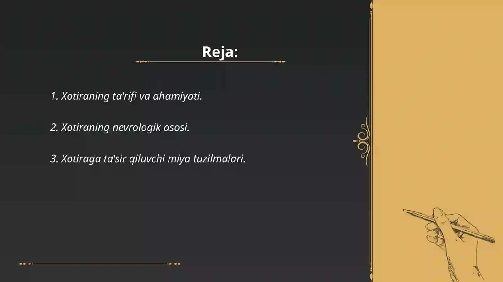 Xotira haqida va uning neriy-fiziologik asosi 2