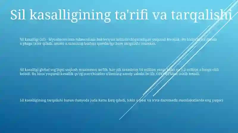 Tuberkulyoz Bilan OgʻRigan Bemorlarga Tibbiy Maslahat Berish Asoslari 2