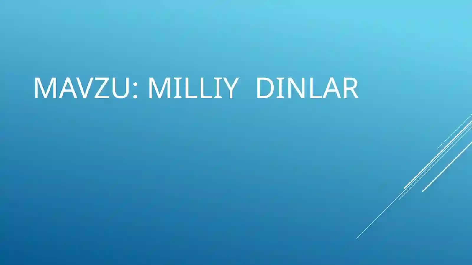 DINSHUNOSLIK FANIDAN TAYYORLAGAN MUSTAQIL ISHI 2
